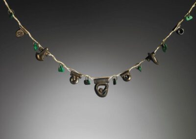 Porcelain Necklace with Malachite © Sharon Alexander