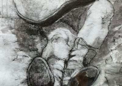 Untitled Intaglio Print with Watercolor 7”x 5” © Sharon Alexander